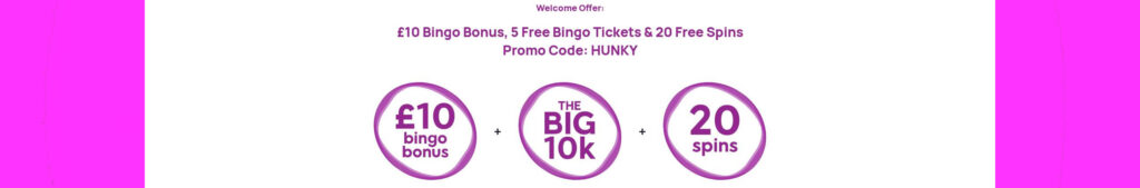 Hunky Bingo Bonus