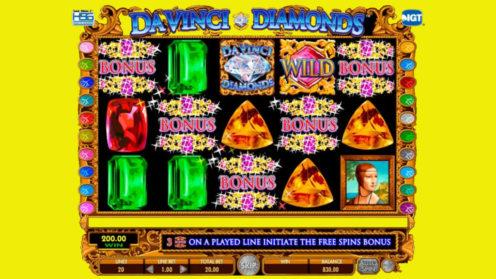 Play Da Vinci Diamonds Slot Da Vinci Diamonds slot bonus game