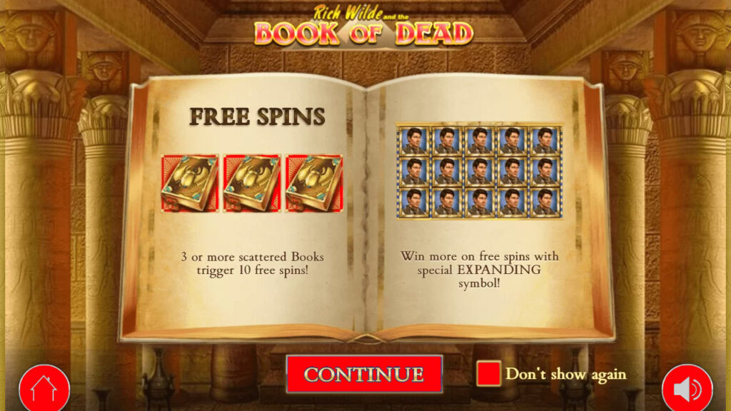 Book of Dead Slot Bonus