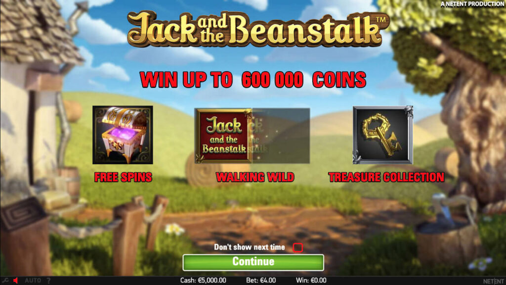 Jack and the Beanstalk Slot Bonus