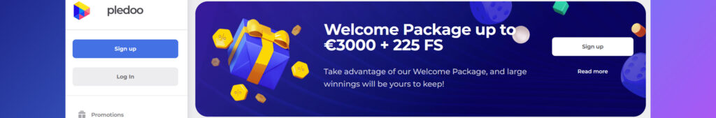 Pledoo Casino Bonuses