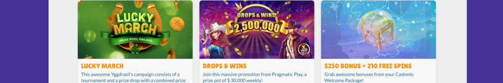 Cashmio Casino Promotions