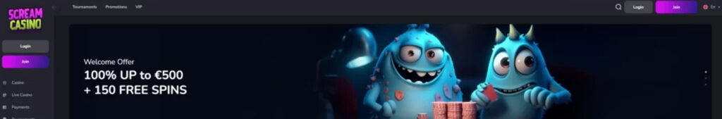 Scream Casino Promotions
